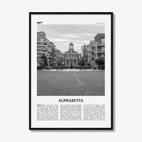 Alpharetta Print Black and White, Alpharetta Wall Art, Alpharetta Poster, Alpharetta Photo, Alpharetta Décor, Alpharetta Map, Georgia, USA