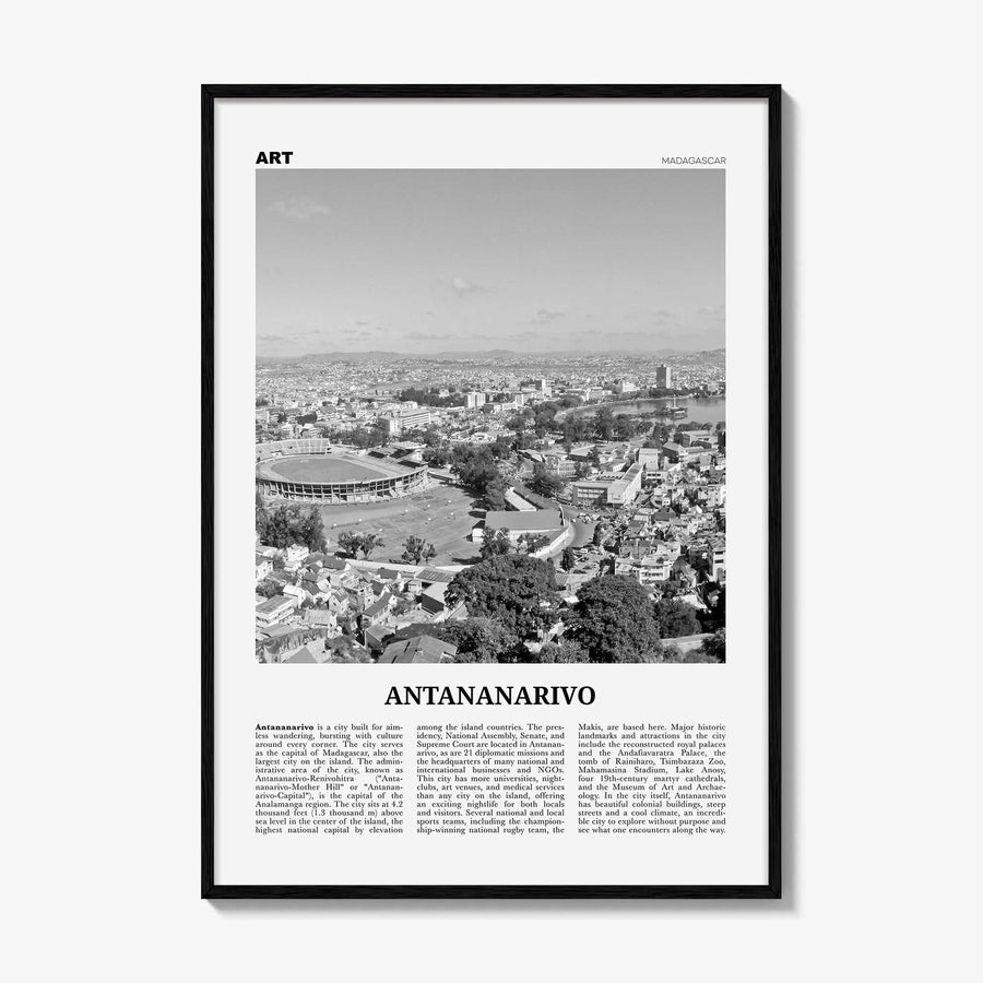 Antananarivo Print Black and White, Antananarivo Wall Art, Antananarivo Poster, Antananarivo Photo, Madagascar, Tana, Tananarive, Africa