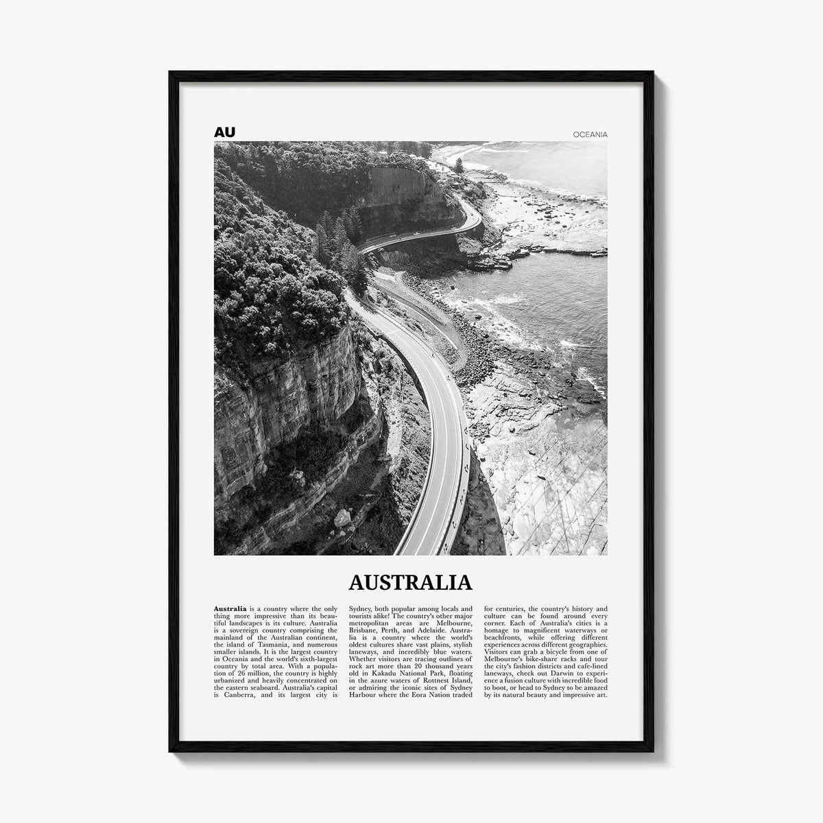 Australia Print Black and White No 3, Australia Wall Art, Australia Poster, Australia Photo, Sydney, Melbourne, Brisbane, Oceania