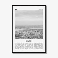 Beacon Print Black and White, Beacon Wall Art, Beacon Poster, Beacon Photo, Beacon Wall Décor, Beacon Map, New York, USA
