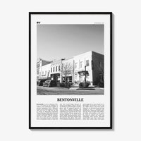 Bentonville Print Black and White, Bentonville Wall Art, Bentonville Poster, Bentonville Photo, Bentonville Décor, Bentonville Map, Arkansas