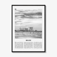 Biloxi Print Black and White, Biloxi Wall Art, Biloxi Poster, Biloxi Photo, Biloxi Map, Biloxi Wall Decor, Mississippi, USA, United States