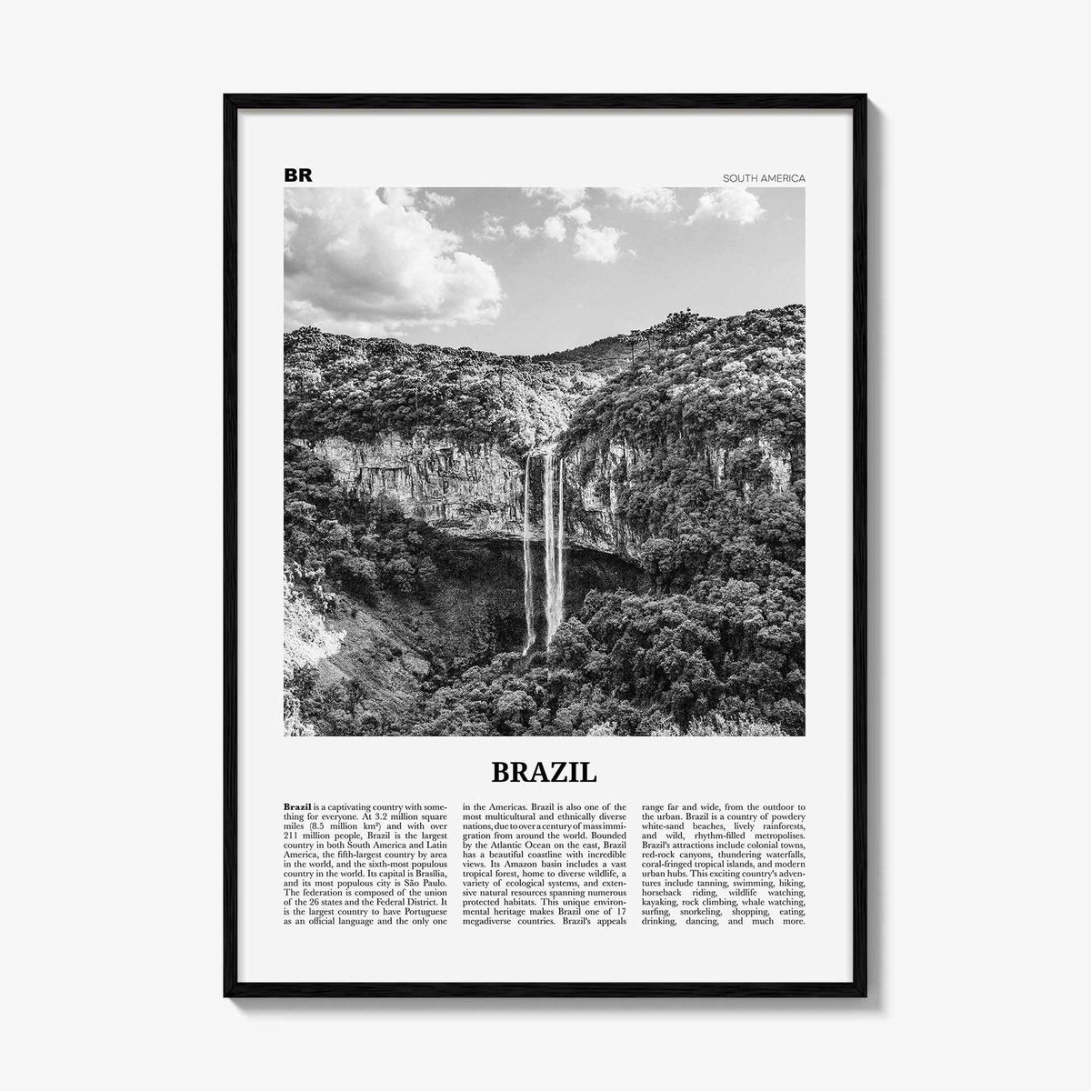 Brazil Print Black and White No 2, Brazil Wall Art, Brazil Poster, Brazil Photo, Brazil Wall Decor, Brasil, Brasília, São Paulo