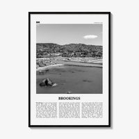Brookings Print Black and White, Brookings Wall Art, Brookings Poster, Brookings Photo, Brookings Wall Décor, Brookings Map, Oregon, USA