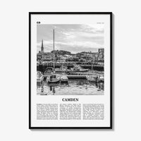 Camden Print Black and White, Camden Wall Art, Camden Poster, Camden Photo, Camden Wall Décor, Maine, USA, United States, North America