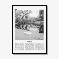 Chico Print Black and White, Chico Wall Art, Chico Poster, Chico Photo, Chico Wall Décor, California, USA, United States