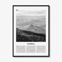 Georgia Print Black and White United States No 1, Georgia Wall Art, Georgia Poster, Georgia Photo, Georgia Wall Decor, United States
