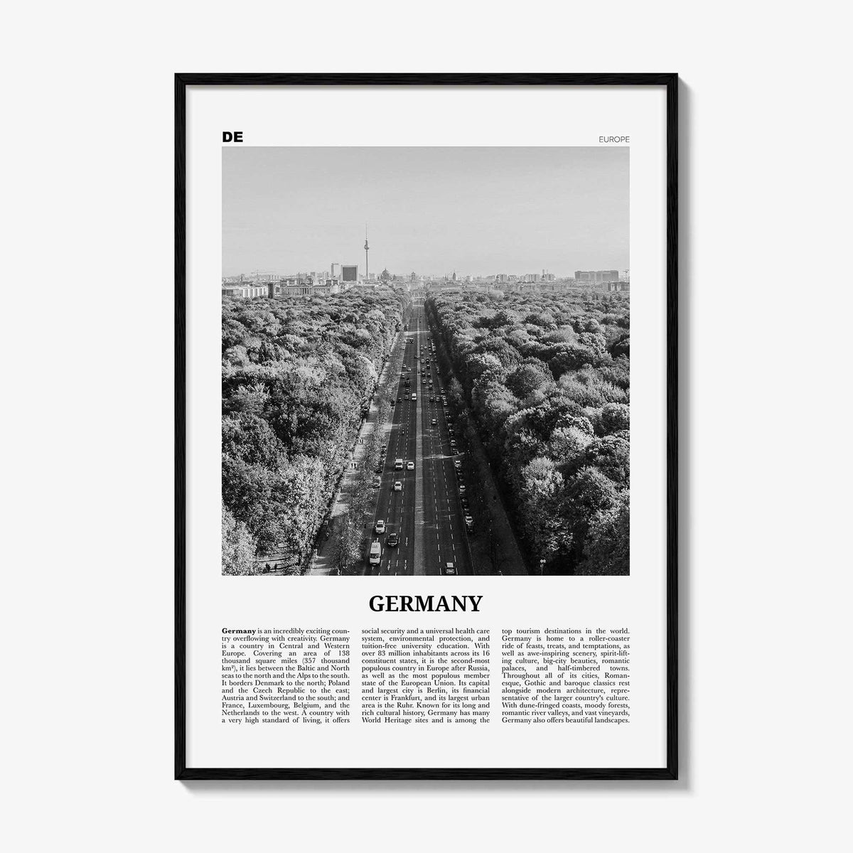 Germany Print Black and White, Germany Wall Art, Germany Poster, Germany Photo, Germany Wall Decor, Deutschland, Deutsch, Berlin, Europe