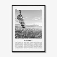 Grenoble Print Black and White, Grenoble Wall Art, Grenoble Poster, Grenoble Photo, Grenoble Decor, France, Grenoblo, Rhône-Alpes, Europe