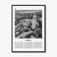 Ithaca Print Black and White, Ithaca Wall Art, Ithaca Poster, Ithaca Photo, Ithaca Wall Décor, New York, USA, United States, North America