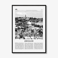 Jerusalem Print Black and White, Jerusalem Wall Art, Jerusalem Poster, Jerusalem Photo, Jerusalem Decor, Israel, ירושלים ישראל Middle East