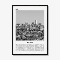 Kigali Print Black and White, Kigali Wall Art, Kigali Poster, Kigali Photo, Kigali Wall Décor, Rwanda, Africa