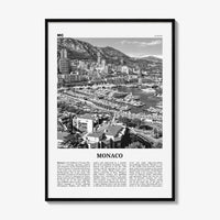 Monaco Print Black and White, Monaco Wall Art, Monaco Poster, Monaco Photo, Mùnegu, Mónegue, France, Europe, Monte Carlo, French Riviera