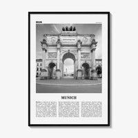 Munich Print Black and White No 2, Munich Wall Art, Munich Poster, Munich Photo, Munich Wall Décor, Munich Map, Germany