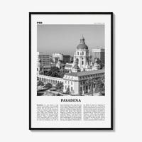 Pasadena Print Black and White, Pasadena Wall Art, Pasadena Poster, Pasadena Photo, Pasadena, California, USA, United States, North America