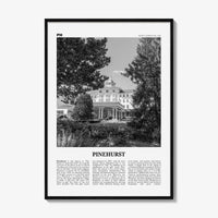 Pinehurst Print Black and White, Pinehurst Wall Art, Pinehurst Poster, Pinehurst Photo, Pinehurst Décor, Pinehurst Map, North Carolina, USA
