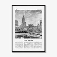 Providence Print Black and White, Providence Wall Art, Providence Poster, Providence Photo, Providence Map, Rhode Island, USA, United States