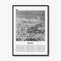 Recife Print Black and White, Recife Wall Art, Recife Poster, Recife Photo, Recife Wall Décor, Brazil, Pernambuco