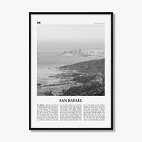 San Rafael Print Black and White, San Rafael Wall Art, San Rafael Poster, San Rafael Photo, San Rafael Décor, California, USA, United States