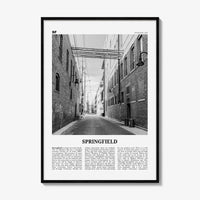 Springfield Print Black and White Missouri, Springfield Wall Art, Springfield Poster, Springfield Photo, Springfield Wall Décor, USA