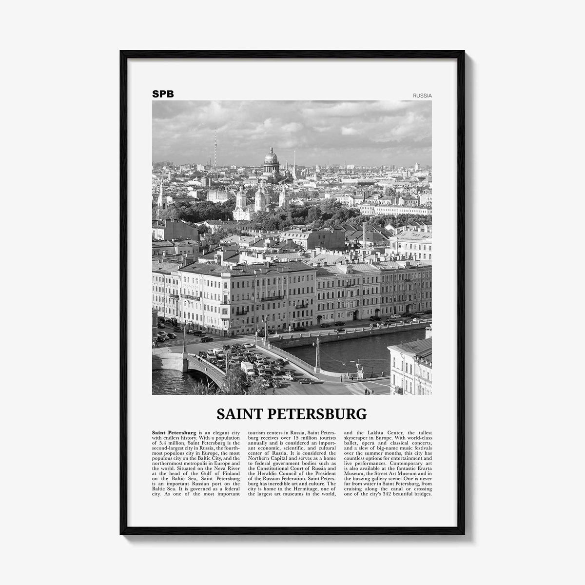 St Petersburg Print Black and White Russia, Saint Petersburg Wall Art, Saint Petersburg Poster, Russia , Europe, Санкт-Петербург