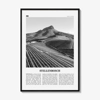 Stellenbosch Print Black and White, Stellenbosch Art, Stellenbosch Poster, Stellenbosch Photo, Stellenbosch Wall Décor, Stellenbosch Map