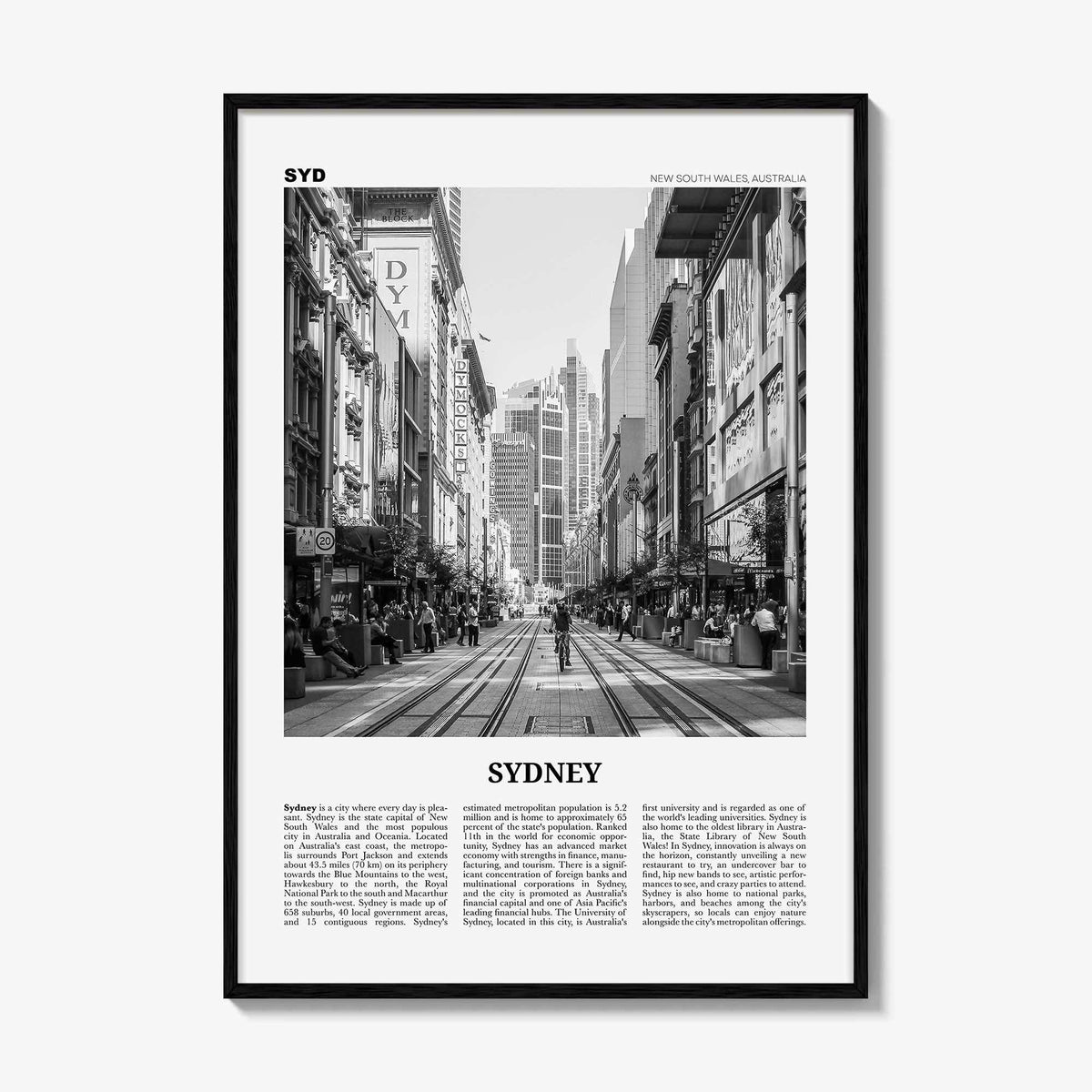 Sydney Print Black and White No 5, Sydney Wall Art, Sydney Poster, Sydney Photo, Travel Print, New South Wales, Australia, Oceania