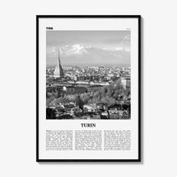 Turin Print Black and White, Turin Wall Art, Turin Poster, Turin Photo, Turin Wall Décor, Torino Poster Print, Piedmont, Italy, Italia,