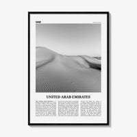 United Arab Emirates Print Black and White, United Arab Emirates Wall Art, United Arab Emirates Poster, UAE, Dubai, Abu Dhabi, Middle East