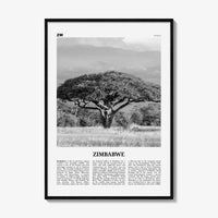 Zimbabwe Print Black and White, Zimbabwe Wall Art, Zimbabwe Poster, Zimbabwe Photo, Zimbabwe Wall Decor, Harare, Africa