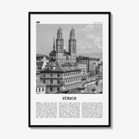 Zurich Print Black and White, Zürich Wall Art, Zürich Poster, Zürich Photo, Zürich Wall Decor, Switzerland, Zurich, Swiss, Europe